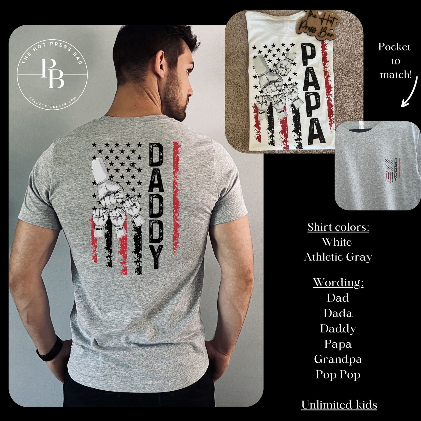 Dad Flag Fathers Day Custom