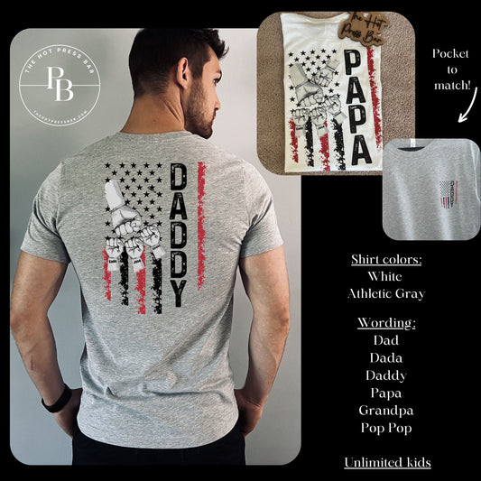 Dad Flag Fathers Day Custom