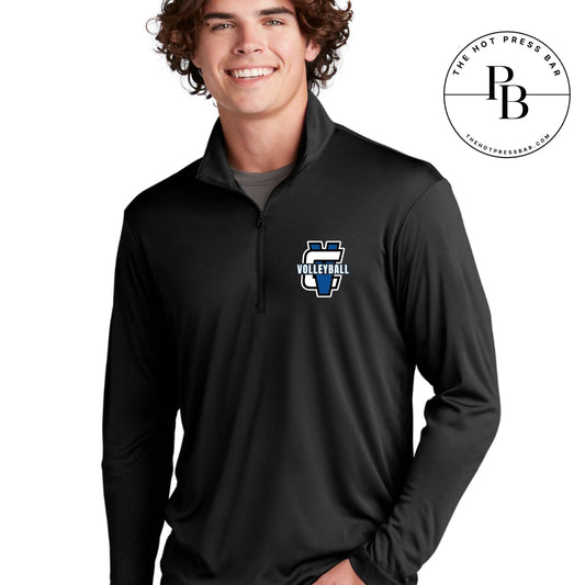 CV Logo 1/4 Zip Dri Fit Black