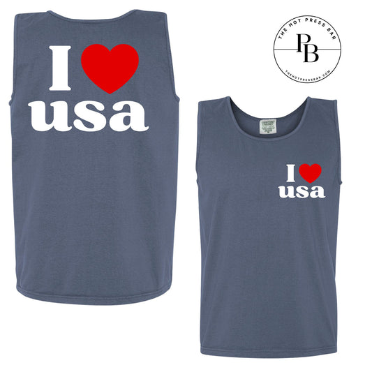 I Love USA Tank (S, L)