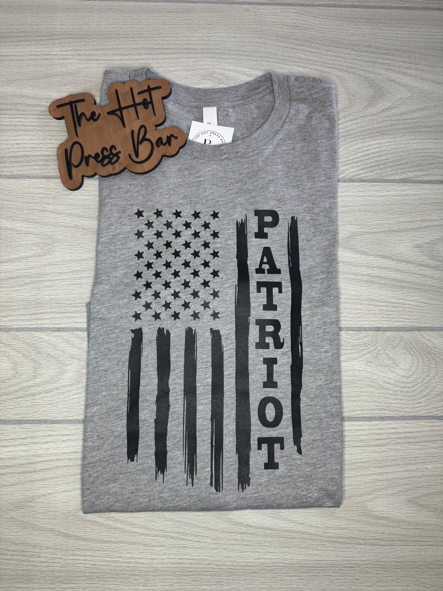 Athletic Gray Patriot Flag