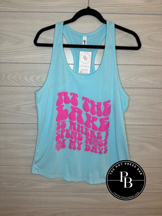 At The Lake Racerback Tank (L, XL, 2X)