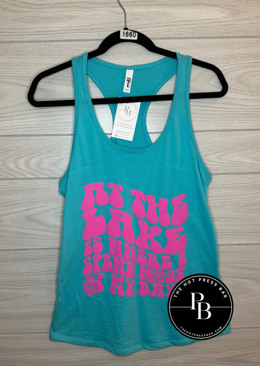 At The Lake Racerback Tank (L, XL, 2X)