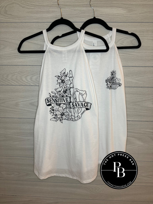 Sensitive Savage Rocker Tank (S, 2X)
