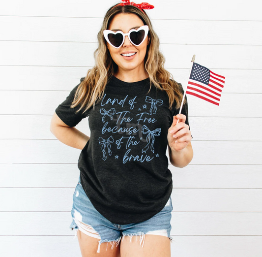 Land of the Free Doodle (LIGHT BLUE INK)