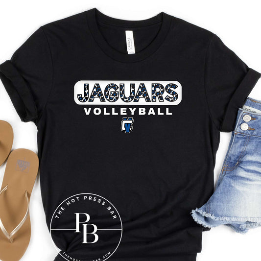 Jaguars Volleyball Jags Print Black Unisex T Shirt