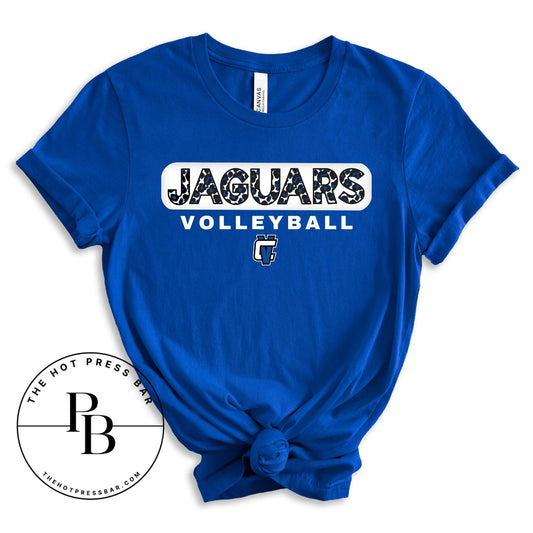 Jaguars Volleyball Jags Print Royal Unisex T Shirt