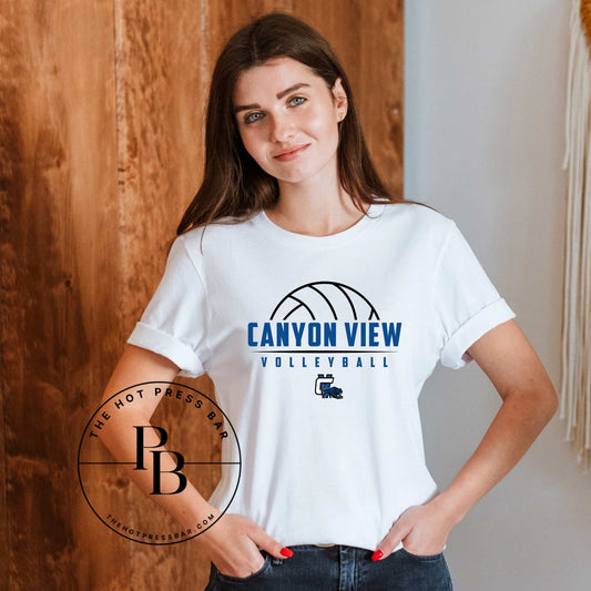 Canyon View Volleyball White Unisex T Shirt