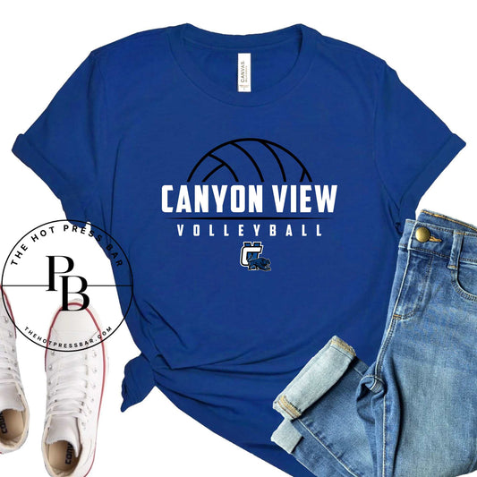 Canyon View Volleyball Royal Blue Unisex T Shirt